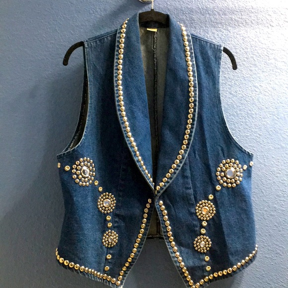 Vintage Jackets & Blazers - Western Demin Vest